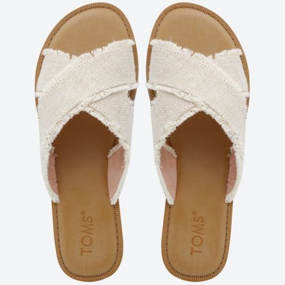 Toms Shoes - Toms Viv Metallic Slide Sandal Criss Cross
